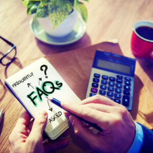Digital Online FAQs Community Office Working Concept