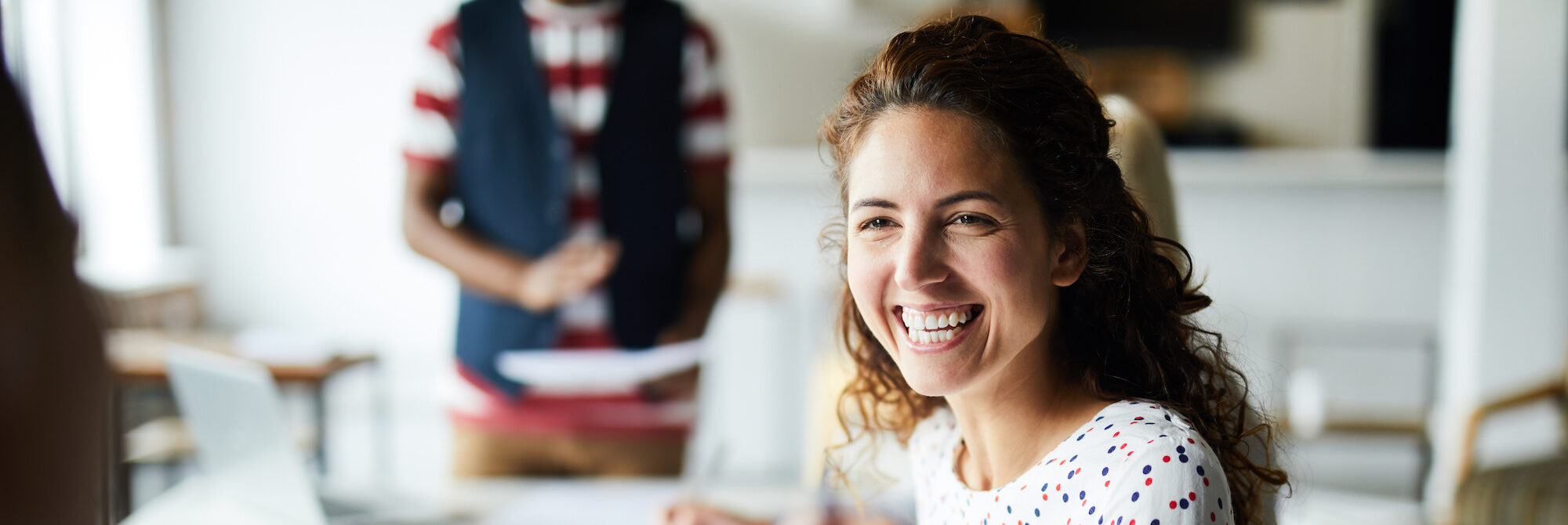 to: Egg Freezing Young career woman smiles because egg freezing has made having children later possible | Arizona Reproductive Medicine Specialists | Phoenix